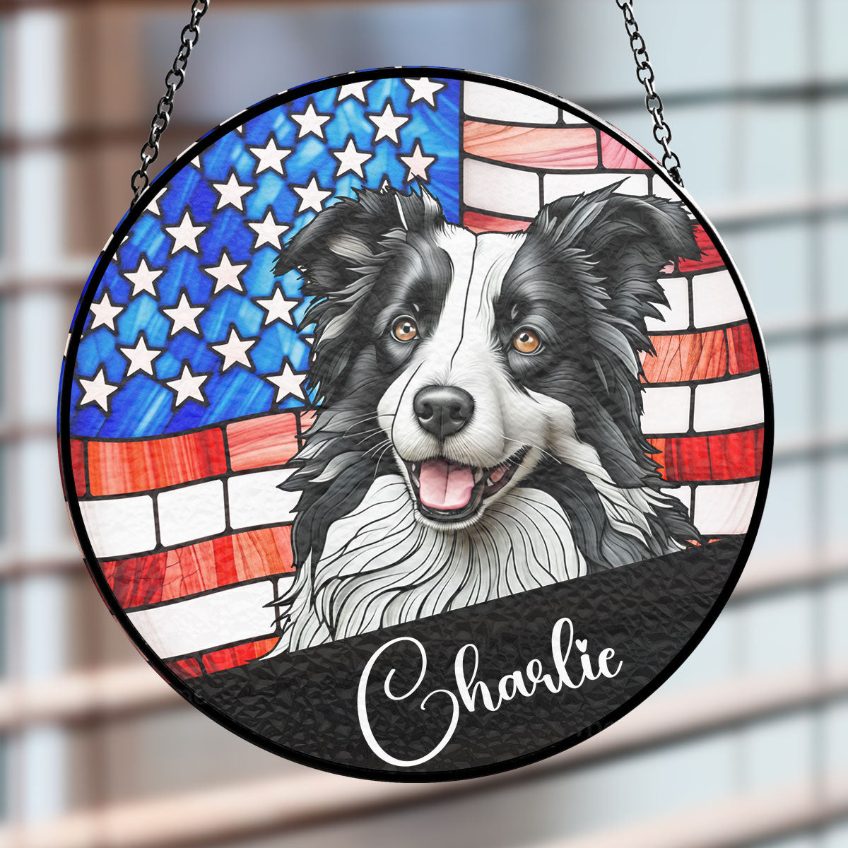 Pet Portrait Prism Personalized Window Hanging Suncatcher