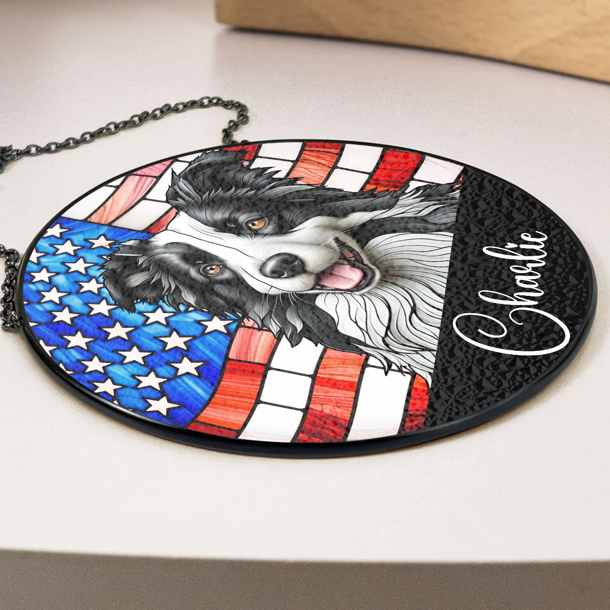 Pet Portrait Prism Personalized Window Hanging Suncatcher