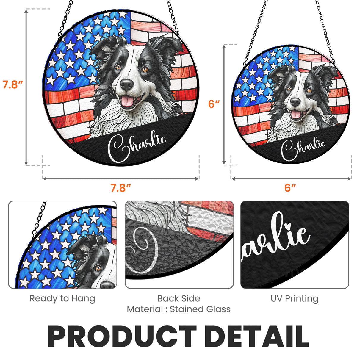 Pet Portrait Prism Personalized Window Hanging Suncatcher