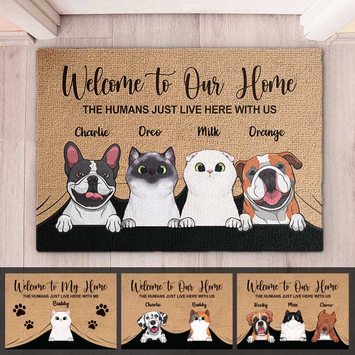 Pet Parade Personalized Decorative Doormat (Cat & Dog)