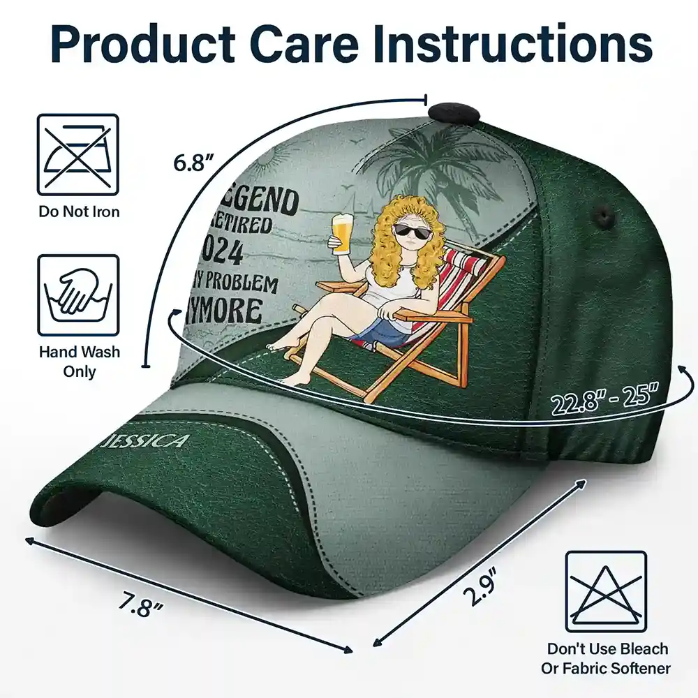 Legendary Legacy Vintage Personalized Classic Cap - The Legend Has Retired