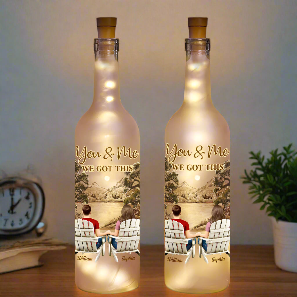 LoveLit Custom Couples Personalized Bottle Light
