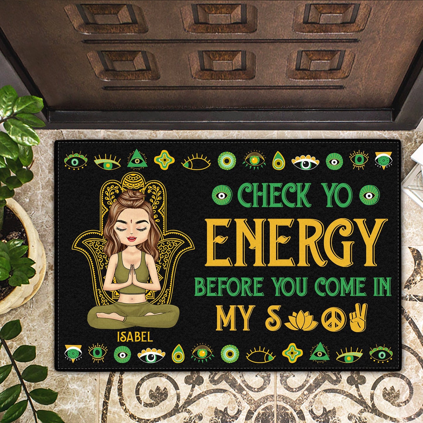 Energy Embrace Personalized Doormat