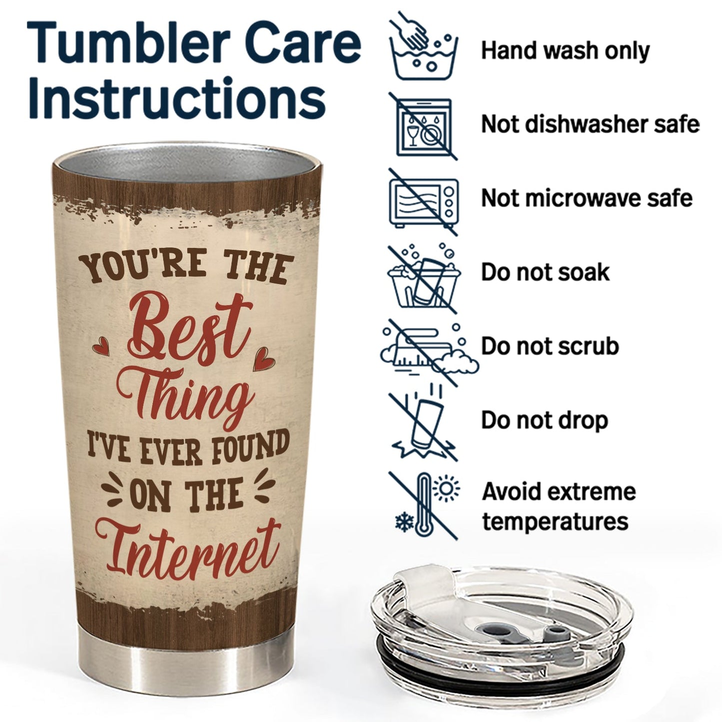 Couples You're The Best Thing On The Internet Personalized Tumbler