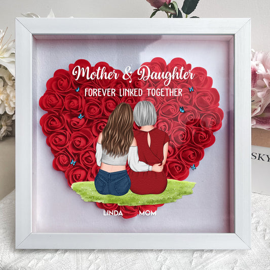 Blossoms of Love - Mother & Child(ren) Personalized Flower Shadow Box