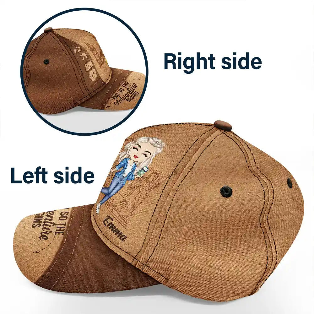 Wanderlust Personalized Classic Cap - Travel Lovers, Travel Therapy