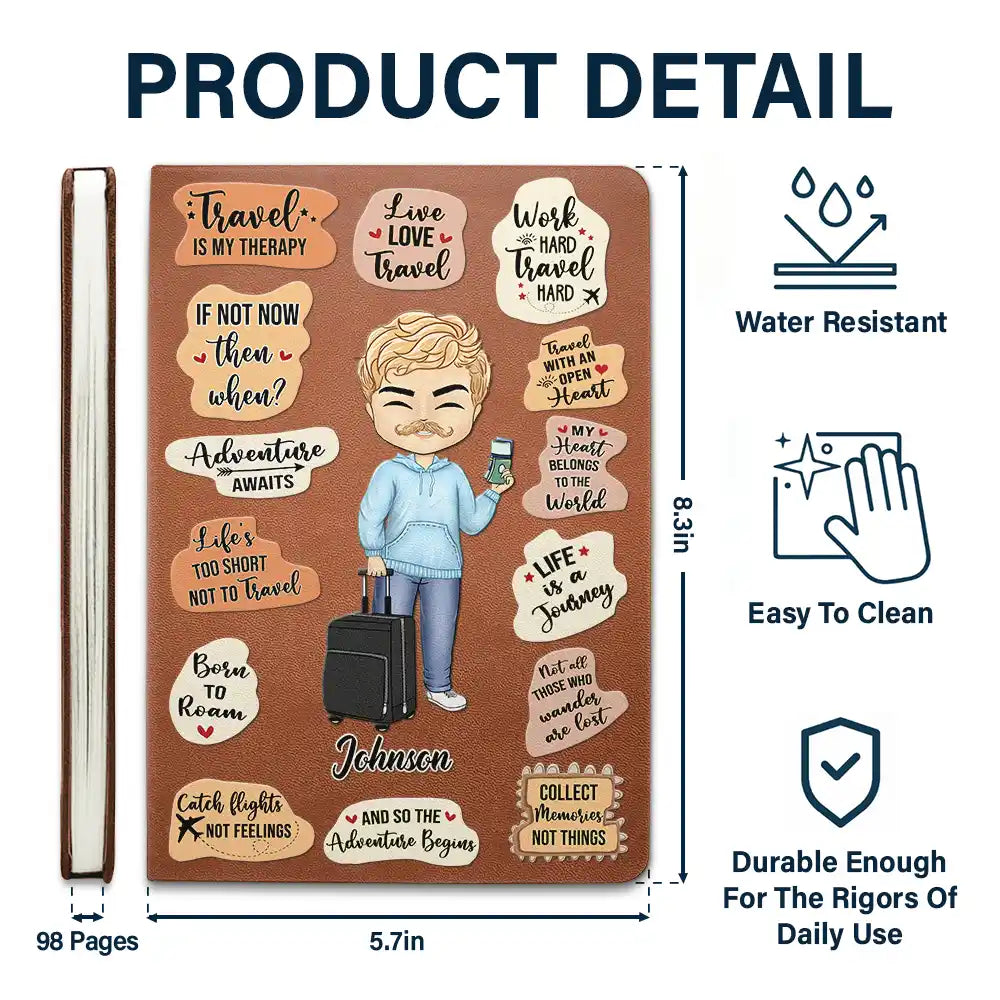 Wanderlust Chronicles Personalized Travel Lovers Journal