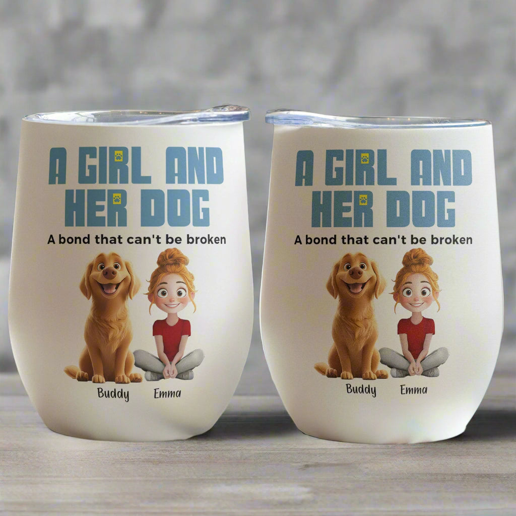 Paws & Pour Unbreakable Bond Personalized Wine Tumbler
