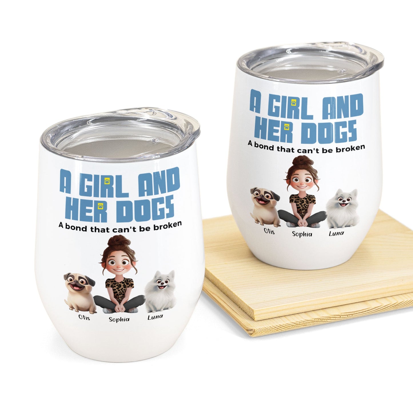 Paws & Pour Unbreakable Bond Personalized Wine Tumbler