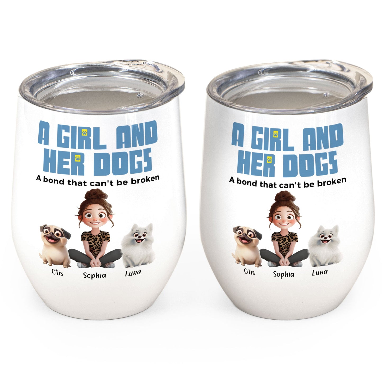Paws & Pour Unbreakable Bond Personalized Wine Tumbler