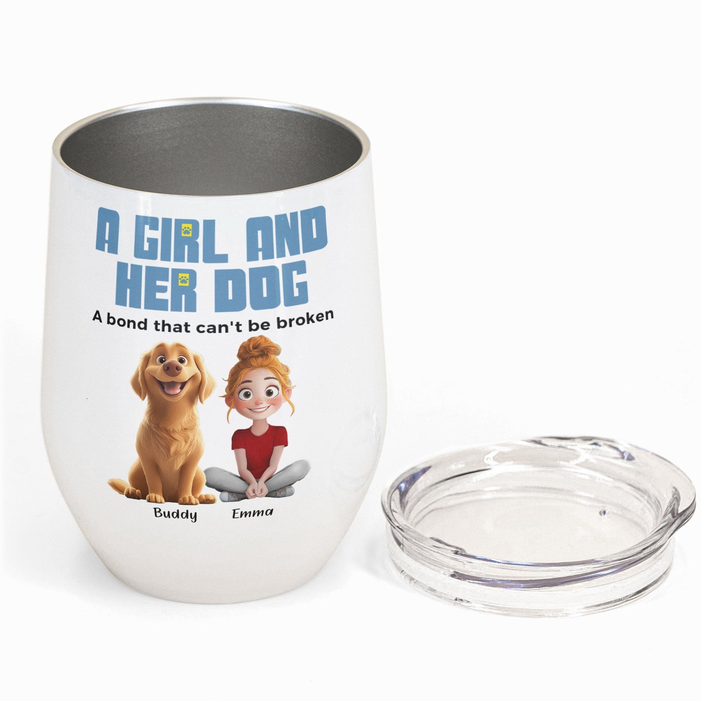 Paws & Pour Unbreakable Bond Personalized Wine Tumbler