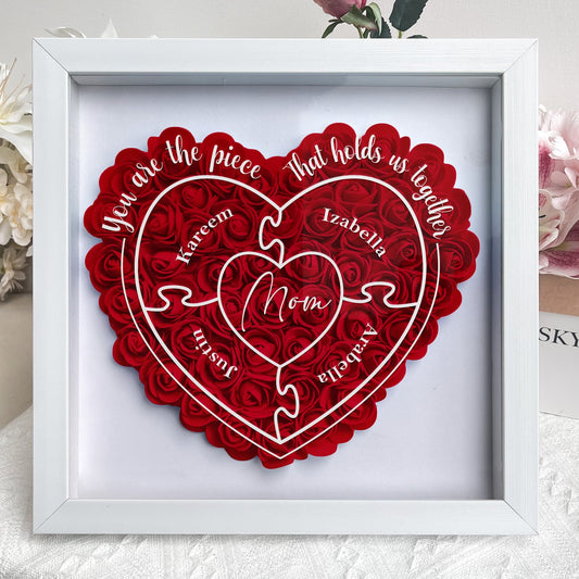 Heartfelt Petals Shadow Frame - You Are The Piece That Hold Us Together