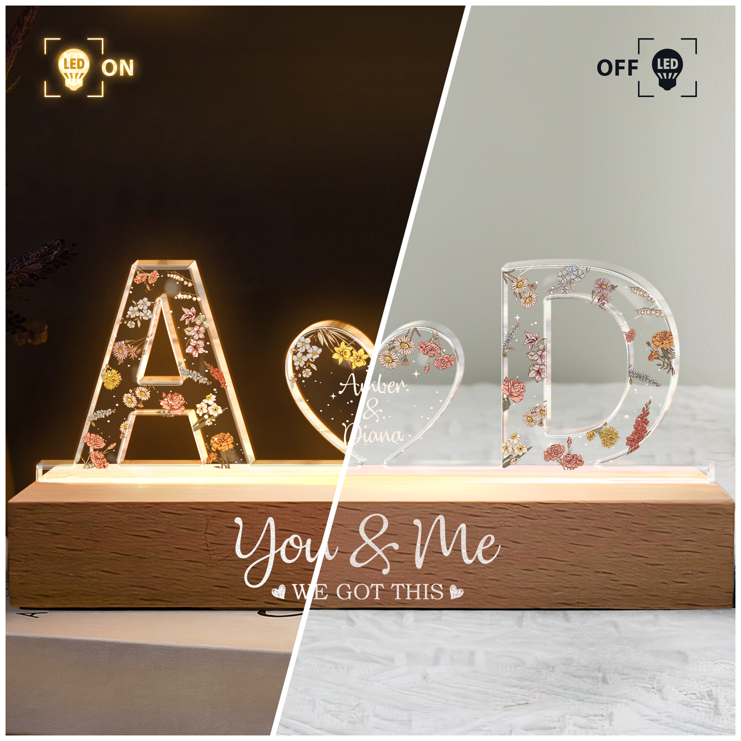 Illuminated Bonds Personalized Night Light