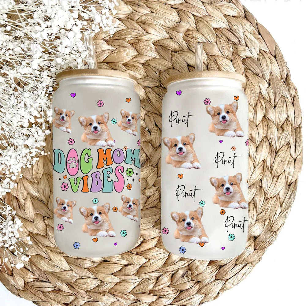 Paws & Personalize: Dog Mom Bottle - Custom Photo And Name