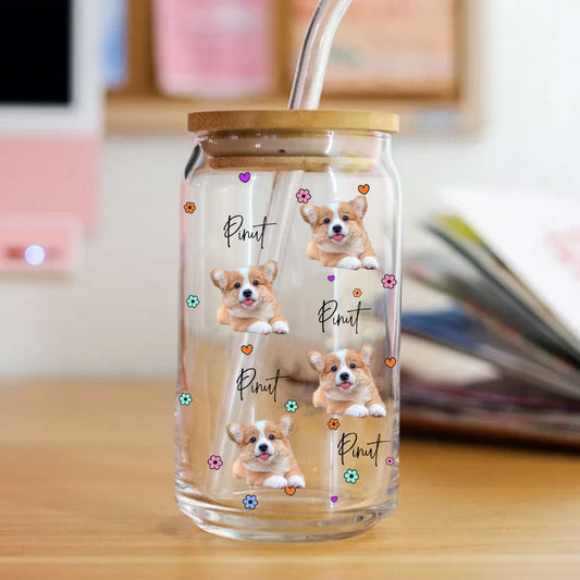 Paws & Personalize: Dog Mom Bottle - Custom Photo And Name