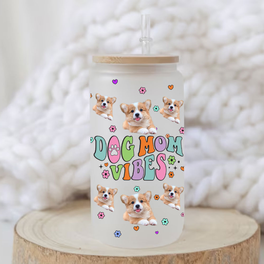 Paws & Personalize: Dog Mom Bottle - Custom Photo And Name