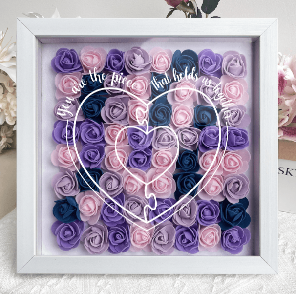 Heartfelt Petals Shadow Frame - You Are The Piece That Hold Us Together